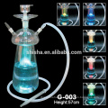 alta calidad al fakher claro cristal cachimba shisha con LED